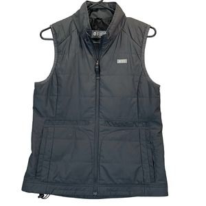 FIGS Scrubs Utility Puffer Vest Full Zip Lightweight Dark Gray Womens Medium